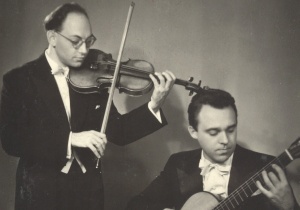 With Vaclav Rabl at Rudolfinum, Prague, fifties